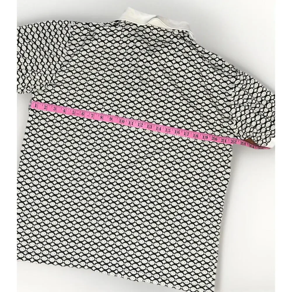 Par Four Retro Geometric Golf Polo Shirt Medium - Picture 7 of 7
